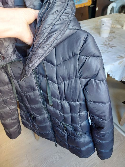 Черно дамско яке есен зима размер 38/40 (М/Л)