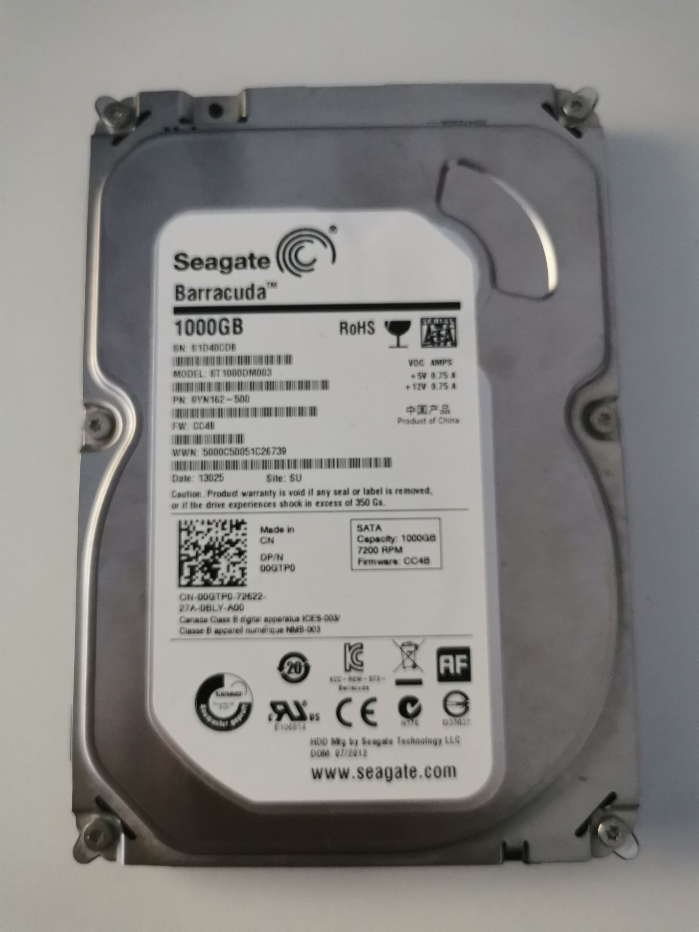 HDD 1TB SATA Seagate
