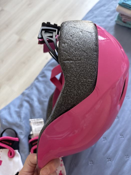 Casca ciclism BTWIN 500 + manusi BTWIN marime 4 ani