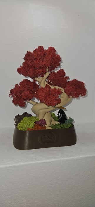 Bonsai din Pla printabil si licheni stabilizati