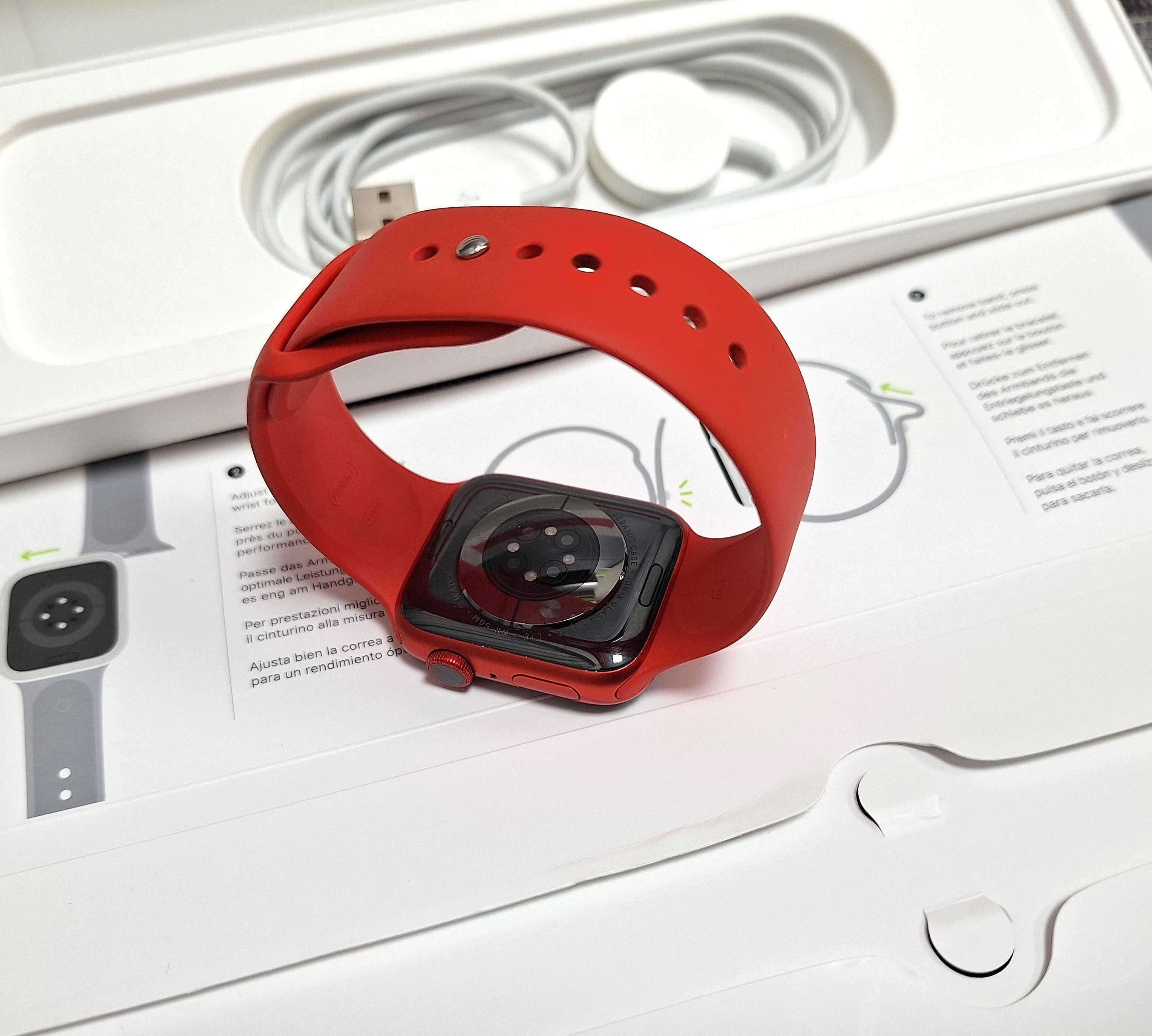 с iCloud!!! Apple Watch Series 6 GPS 44mm RED Aluminium Case