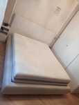 Pat matrimonial piele + saltea cu aloe vera + transport+montaj