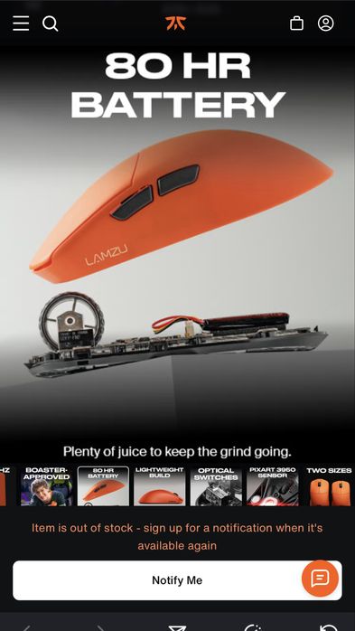 FNATIC X Lamzu Maya X 8K + Jet -L