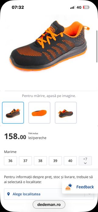 Uvex bocanci bombeu 39