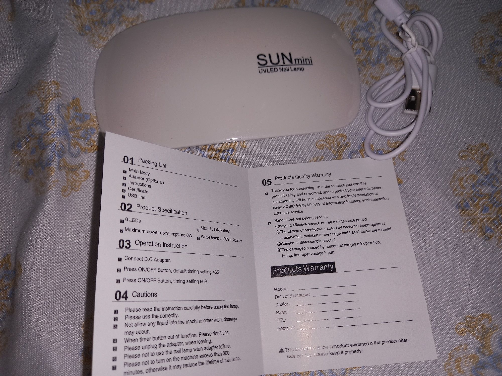 Lampă SUNmini UV/LED
