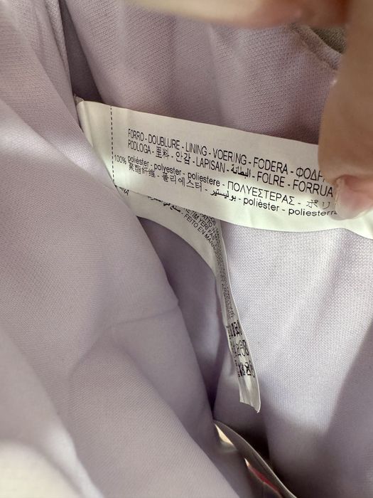 Top crop tip corset cu drapaje lila Zara mărimea M