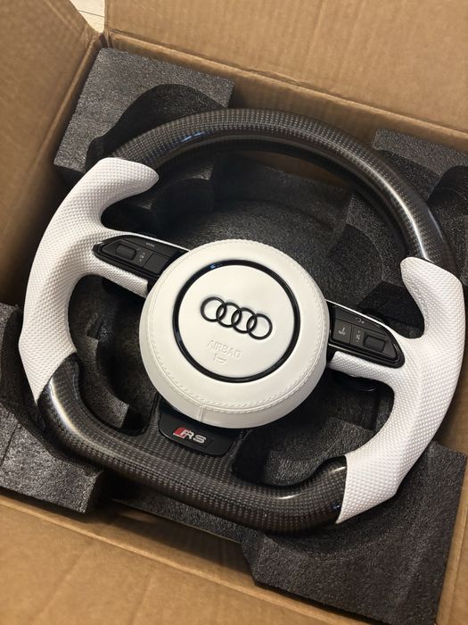 Volan Audi A4/A5/A6/A7/A8/Q3/Q5/Q7/A1/A3 Carbon/Piele