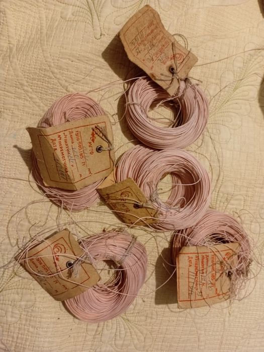 Советский провод МГТФ 0,12 мм бухтами по 150 метров