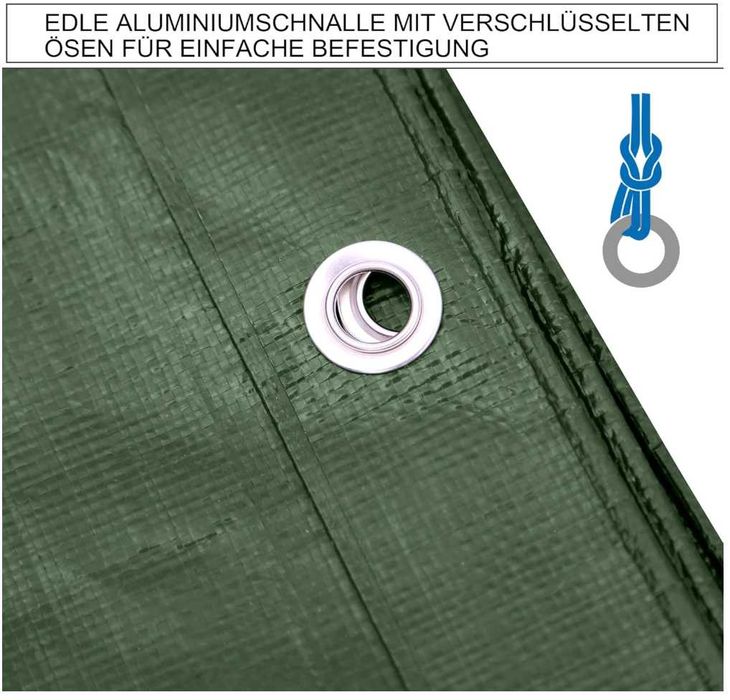 Брезентово покритие, Водоустойчиво, UV-устойчиво, 3х3м 100 г/м²