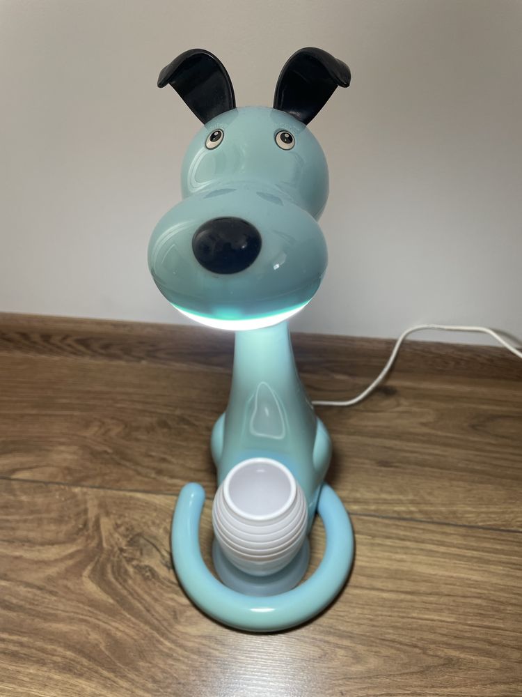 Детска настолна LED лампа SNOOPY, Куче - синьо