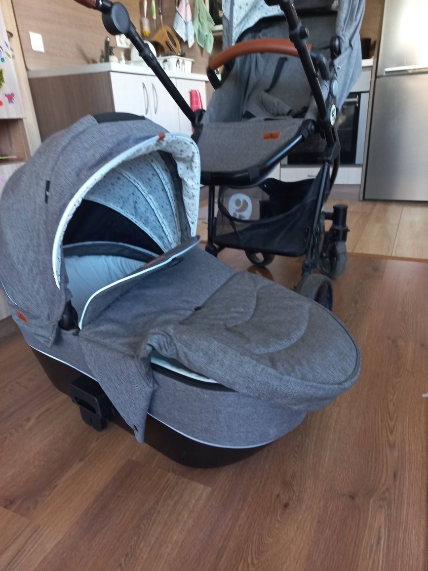 Бебешка количка 2 в 1 , Lorelli Crysta grey