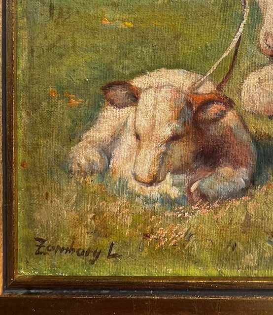 Zombory Lajos (1867-1933). Tablou Autentic, Ulei/panza, Cotat! 55X40cm