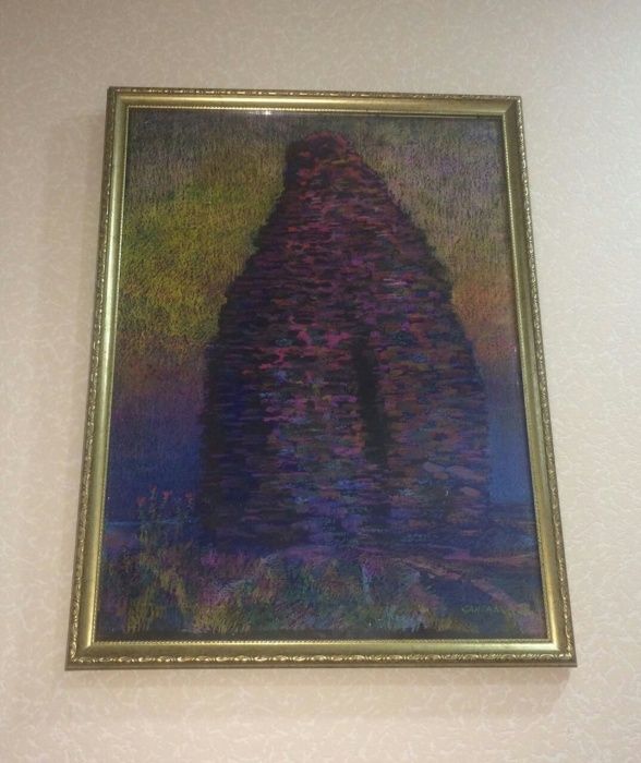 Картина художника Санталова В. Мавзолей Козы Корпеш и Баян Сулу.