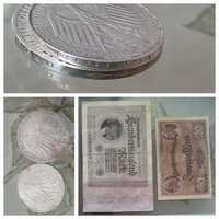 2 bancnote +2 monede Arg  Marci Germane 1914 /1923 /69/72 preț total
