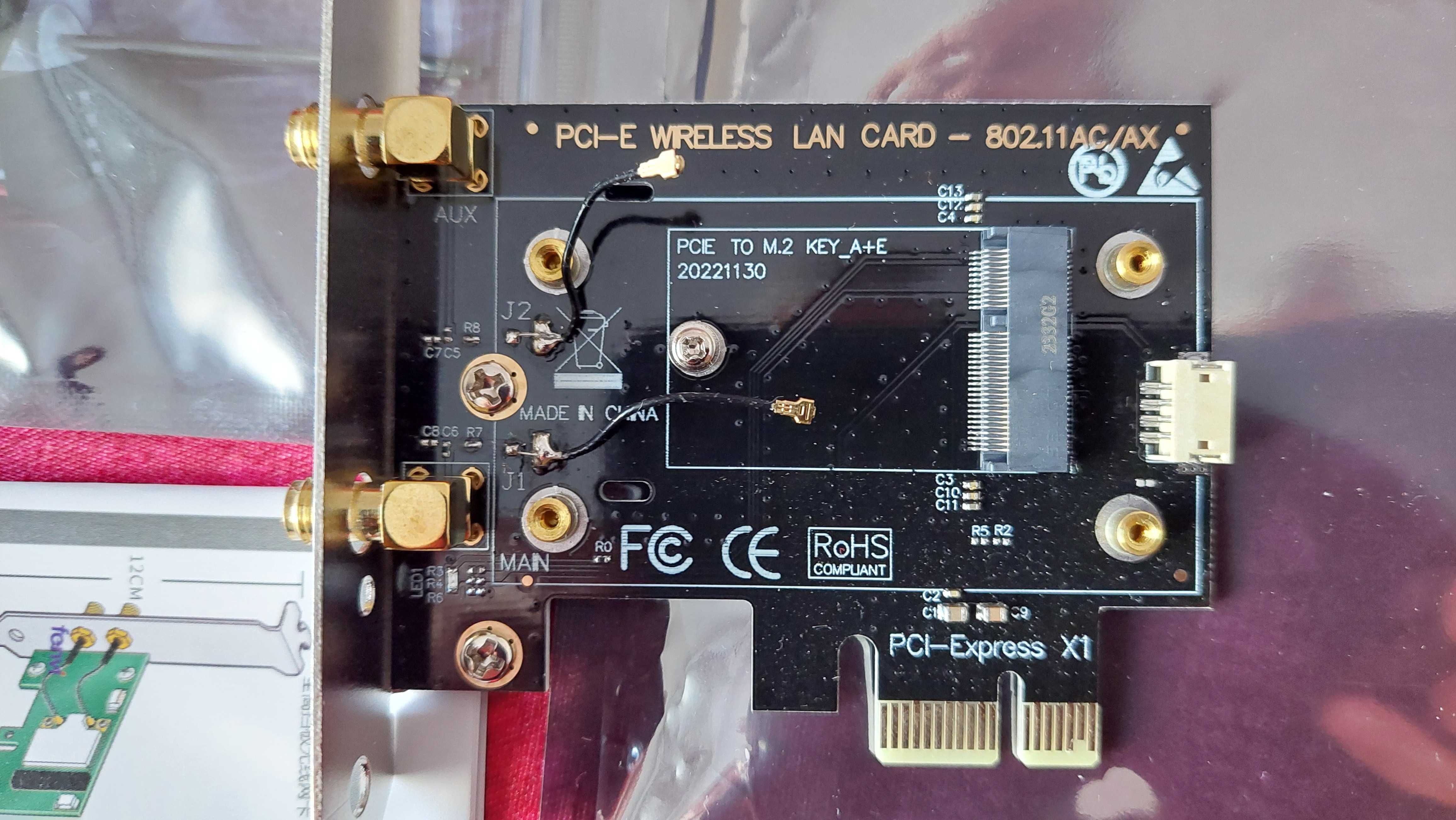 Adaptor PCI Express Intel wifi 6 wifi 7