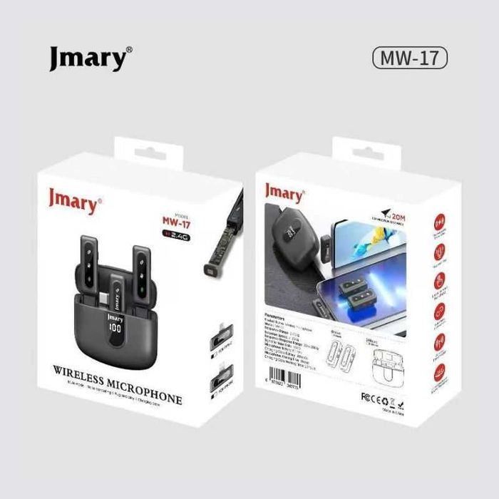 Jmary MW-17 — Беспроводной Микрофон с Шумоподавлением. Есть доставка