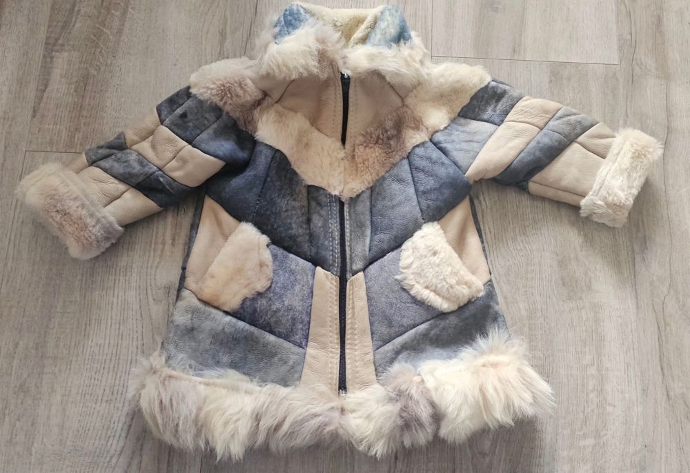 Кожено яке за момиченце 4-5г.