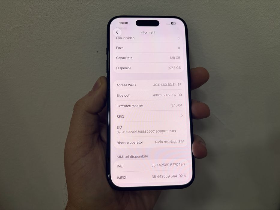 Iphone 15 Pro, 128 gb, Blue Titanium