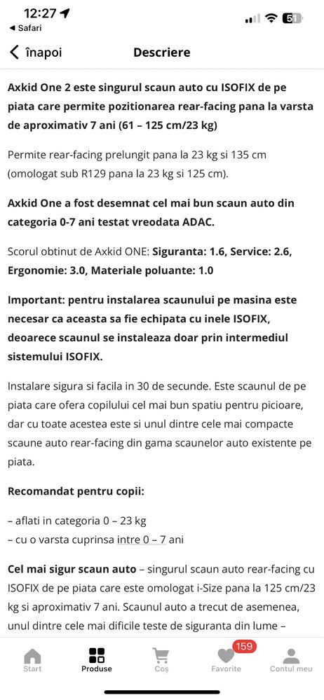 Scaun auto Axikid One 2