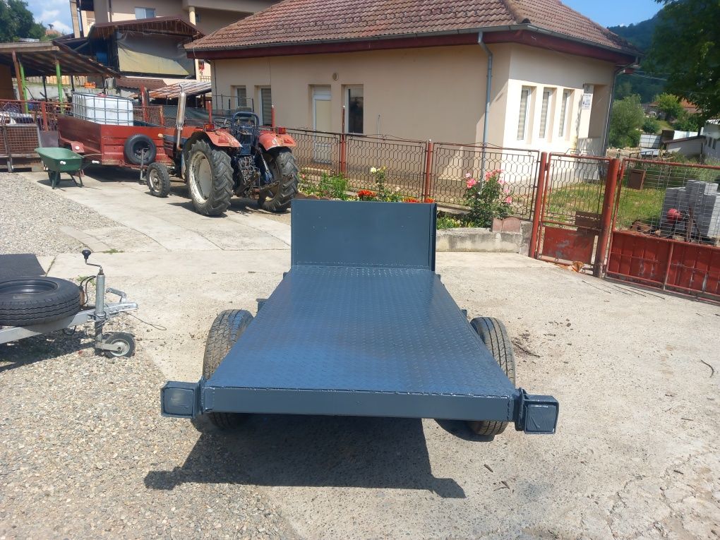 Remorca cu sistem frânare lnot nou cauciucuri ceuri ptr tonaj noi