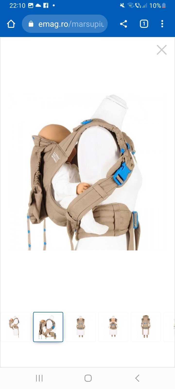 Marsupiu ergonomic Pao Papoose negru