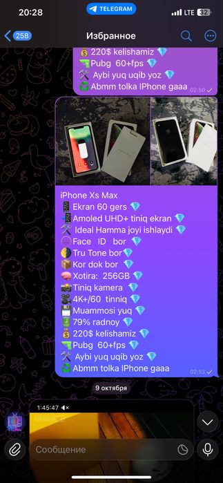 iphone xs max           256gb