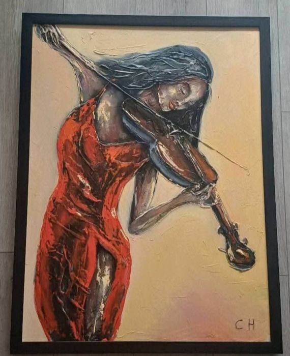 Цигуларката-каррина масло
Продавам нова картина-маслени бои
Размери с