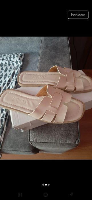 Vind saboți  noi alb și crem mărime  40