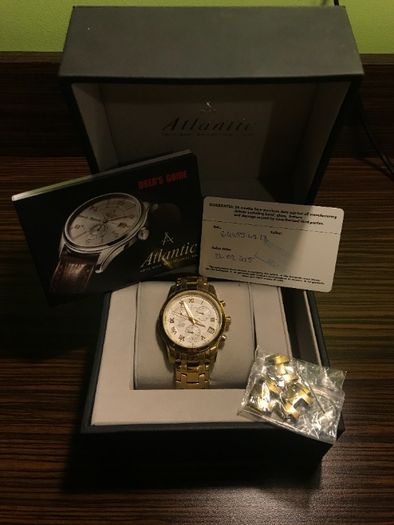 Atlantic Sealine Chrono placat aur 18K- Limited Edition, cu certificat