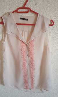 Bluza eleganta cu broderie,Oasis,36,bej