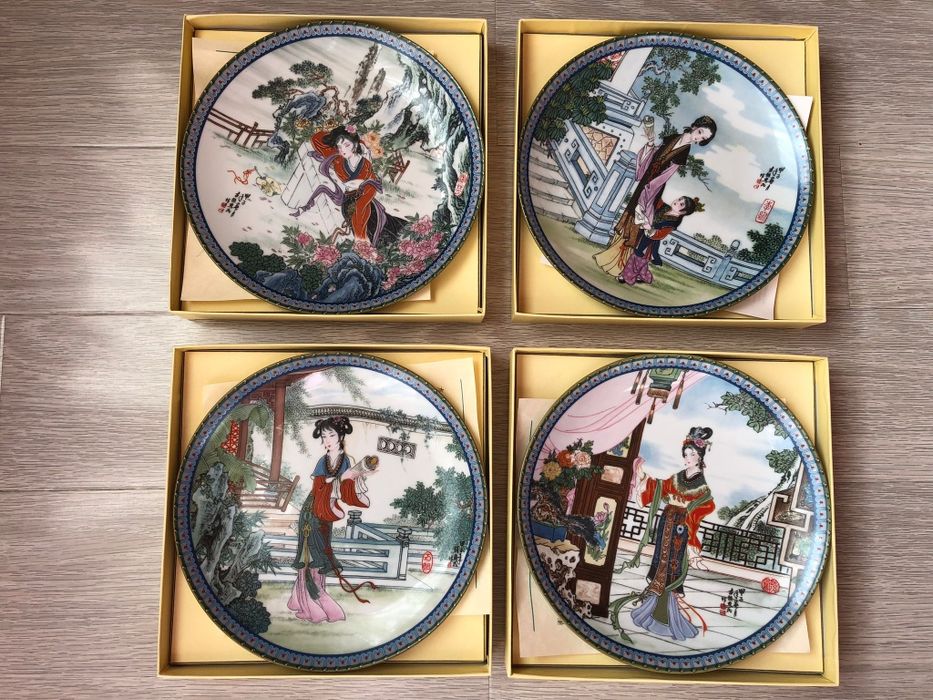 Farfurii chinezești pictate vintage