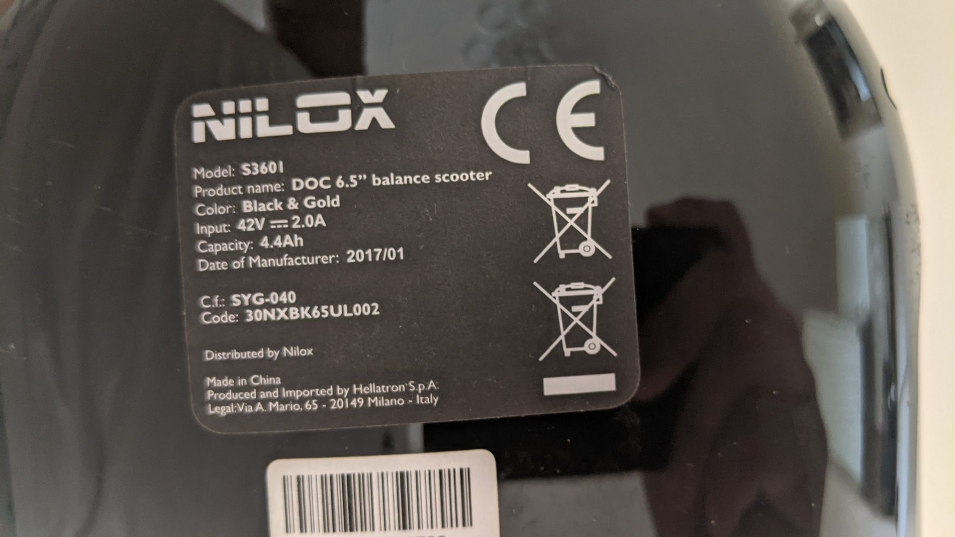 Ховърборд Nilox S3601
