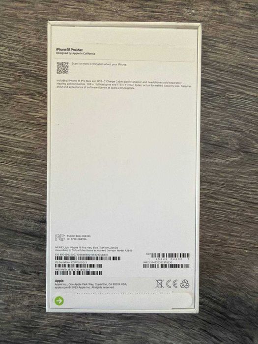 Iphone 15 PRO MAX,Original,Blue Titanium,256 gb. Айфон 15 PRO MAX