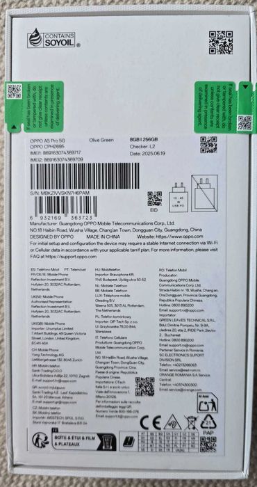 Telefon mobil OPPO A5 Pro, Dual SIM, 8GB RAM, 256GB, 5G, Olive Green