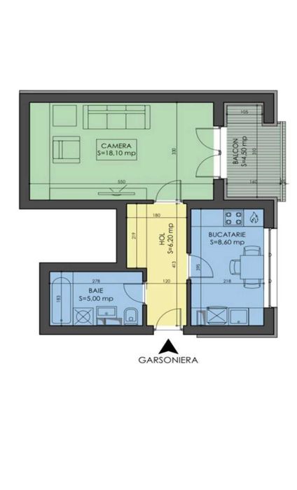Garsoniera de vanzare - Spatioasa - Bloc Nou - Prel. Ghencea