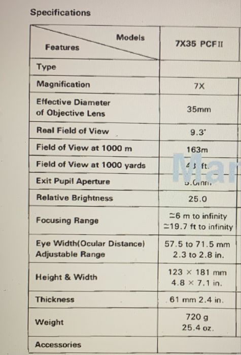 Binoclu Profesional PENTAX 7x35 PCF