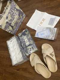 Женские тапочки Dior с коробкой и документами