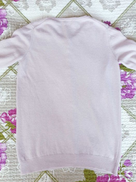 Cardigan pulover roz angora lana Benetton