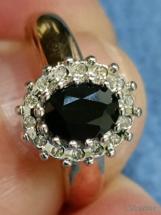 Vind Inel din aur 14kt cu safir 1,20ct și diamante 0,30ctt