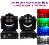 Диско ефект с двойна движеща се глава 4 LED + 1 LED - 50W RGBW