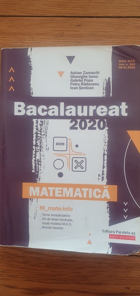 Culegeri matematica clasa 10 11, 12 si bacalaureat 2020