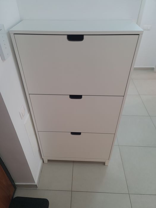 Dulap pantofi (Pantofar) 3 compartimente,alb, STALL din IKEA