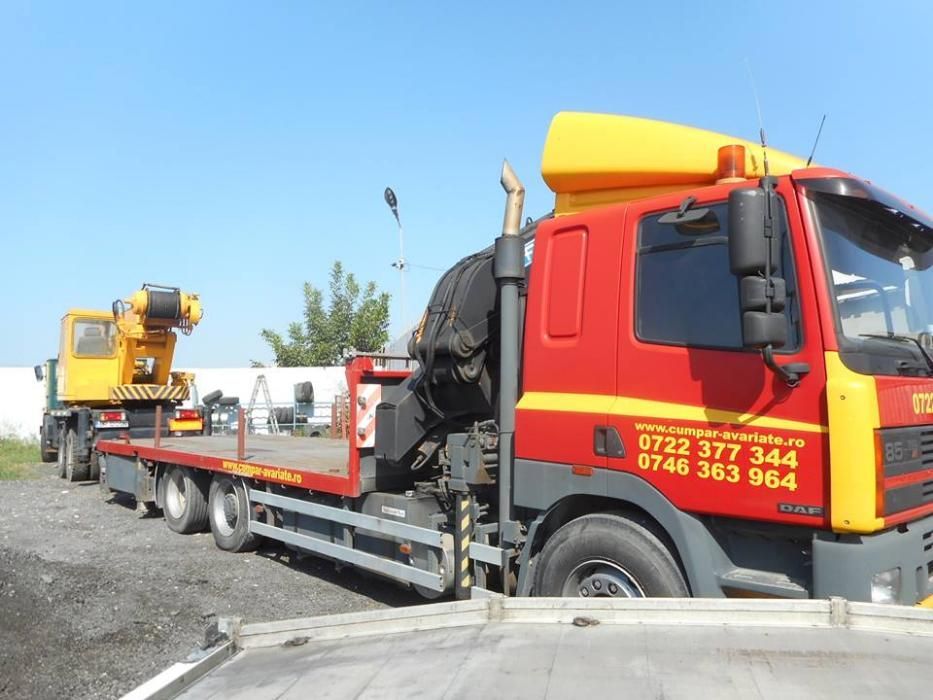 Transport container, camion macara containere, utilaje, inchiriat