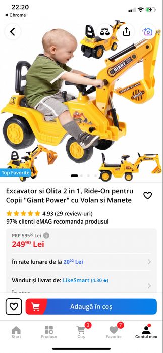 Excavator cu olita