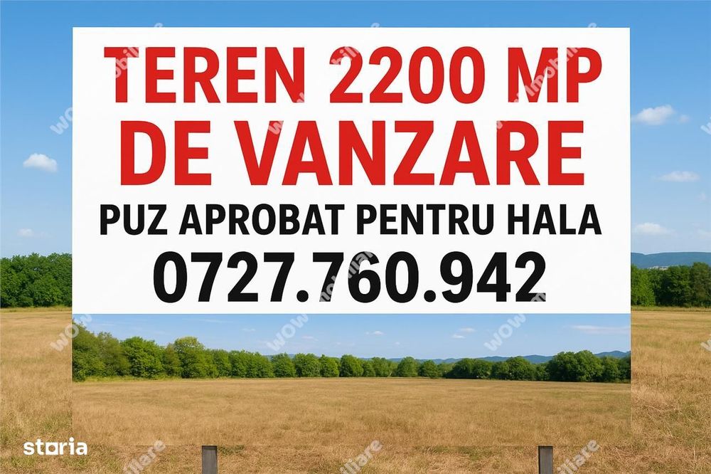 Teren Intravilan cu PUZ aprobat pentru Hala de vanzare in Sibiu