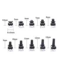 Micro comutator microintrerupator buton tactil 10 modele 100 buc