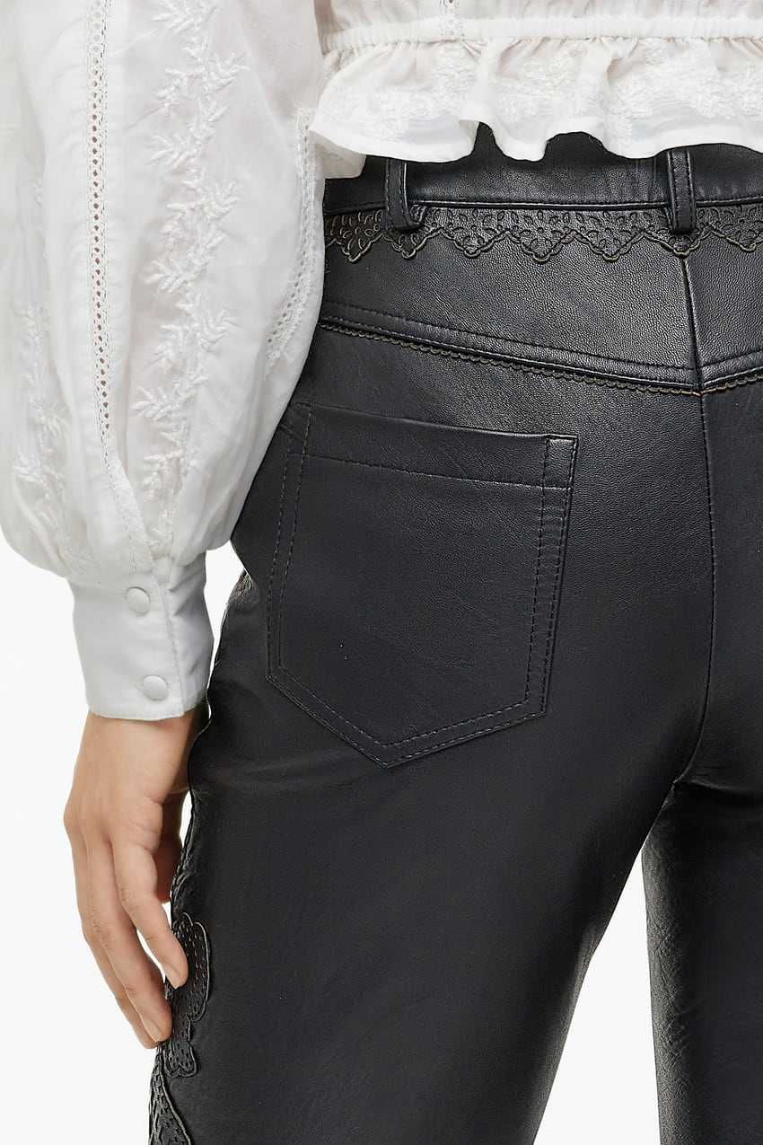 Pantaloni de piele limited edition - Zara
