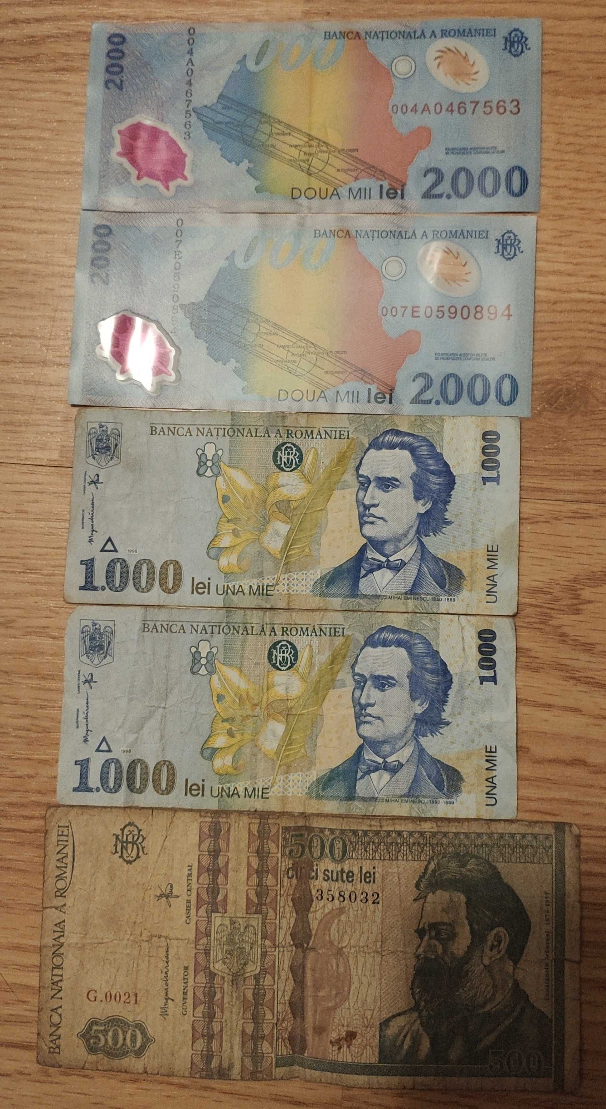 Bancnote eclipsa + 1000 lei + 500 lei