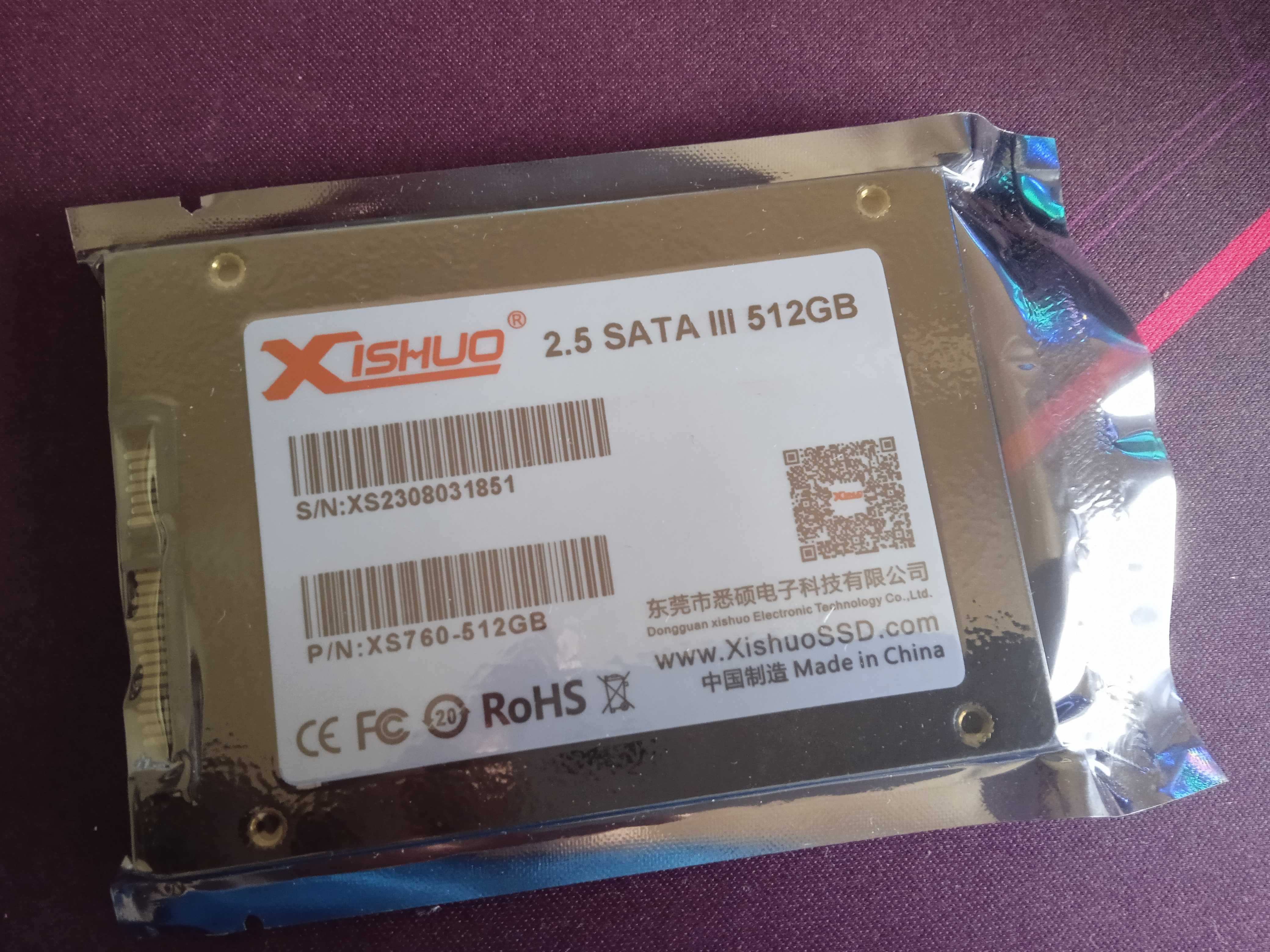 SSD 512Gb Xishuo Новый