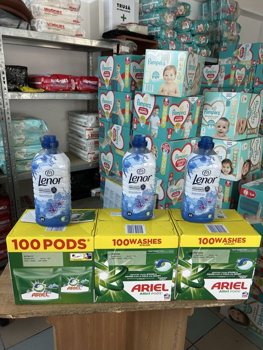 Firma vinde Scutece Pampers și Huggies la pret de importator